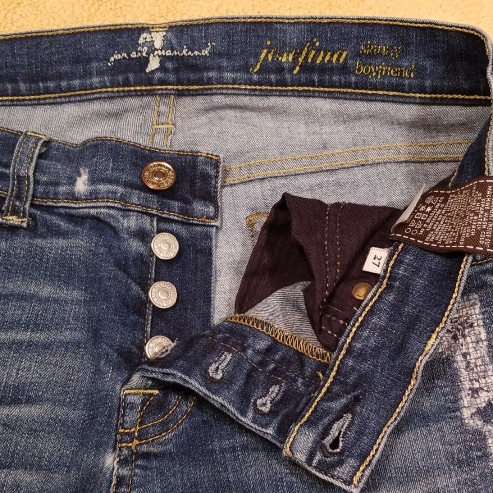 7 For All Mankind Josefina Skinny Boyfriend Jeans - Picture 5 of 8
